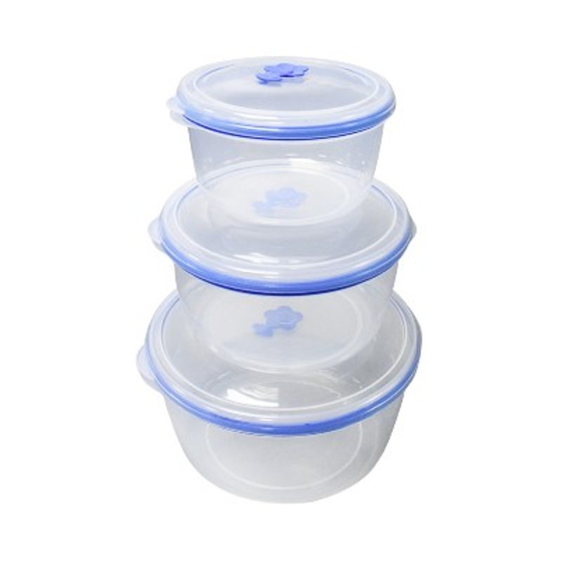 Npoly Round Food Box 3 pcs