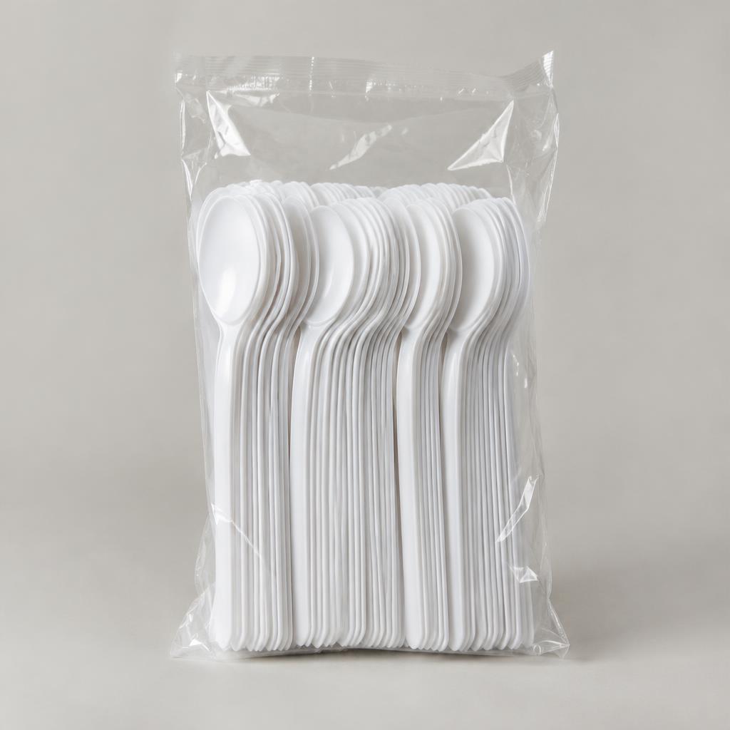 One Time Plastic Spoon 100 pcs