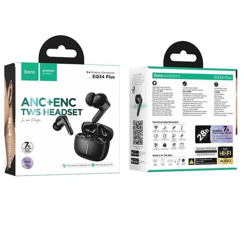 Hoco EQ34 Plus True Wireless ANC+ENC Earphone