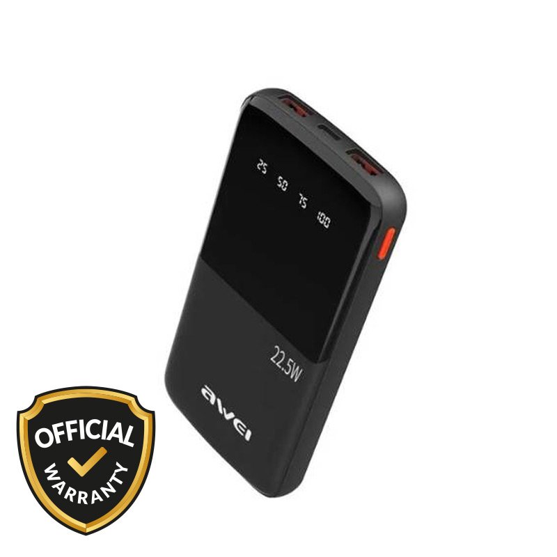 Awei 22.5W 10000mAh Digital Display Power Bank (P10K)